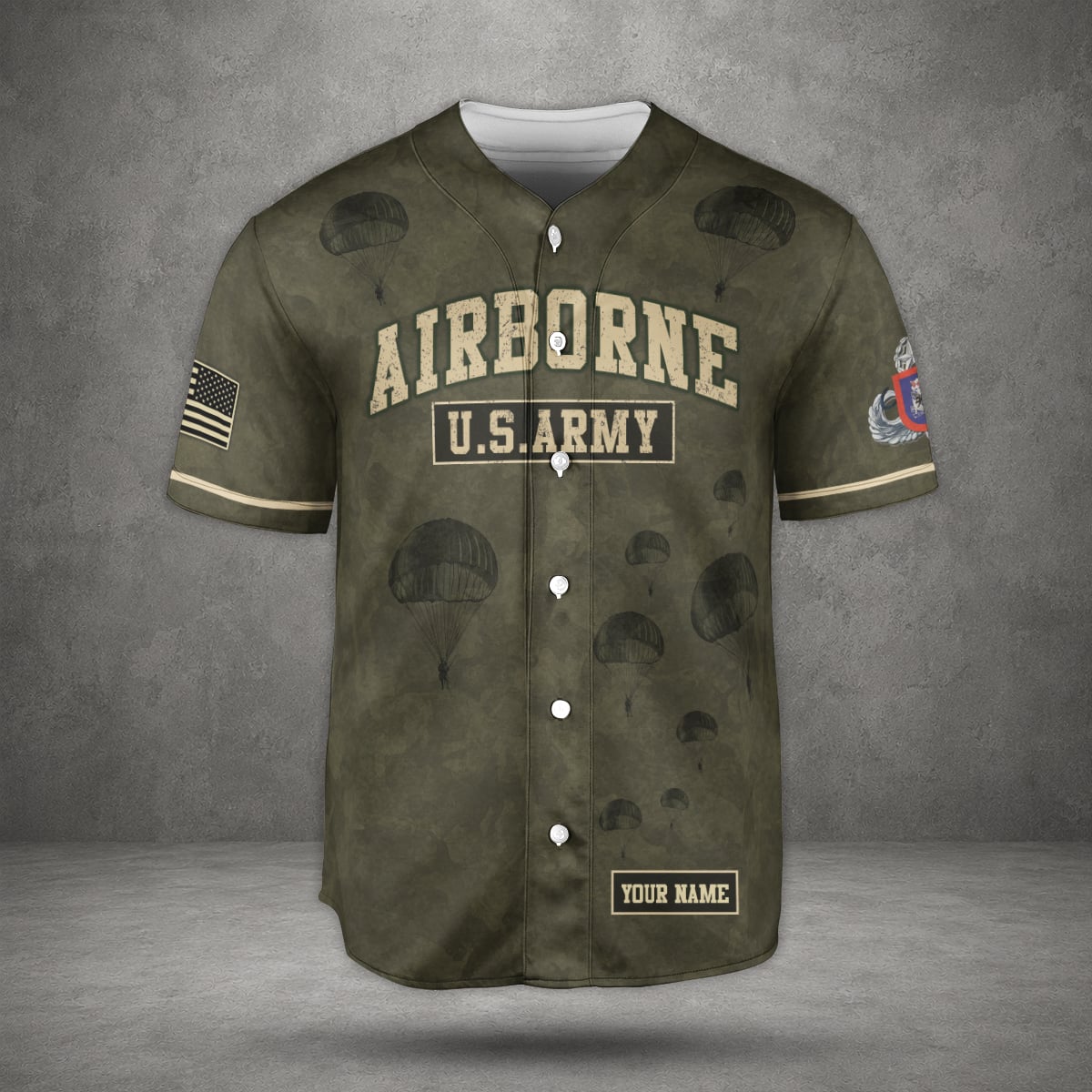 Custom Name & Number 3rd Brigade Combat Team, 82nd Airborne Division Baseball Jersey