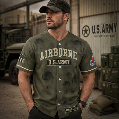 Custom Name & Number 3rd Brigade Combat Team, 82nd Airborne Division Baseball Jersey