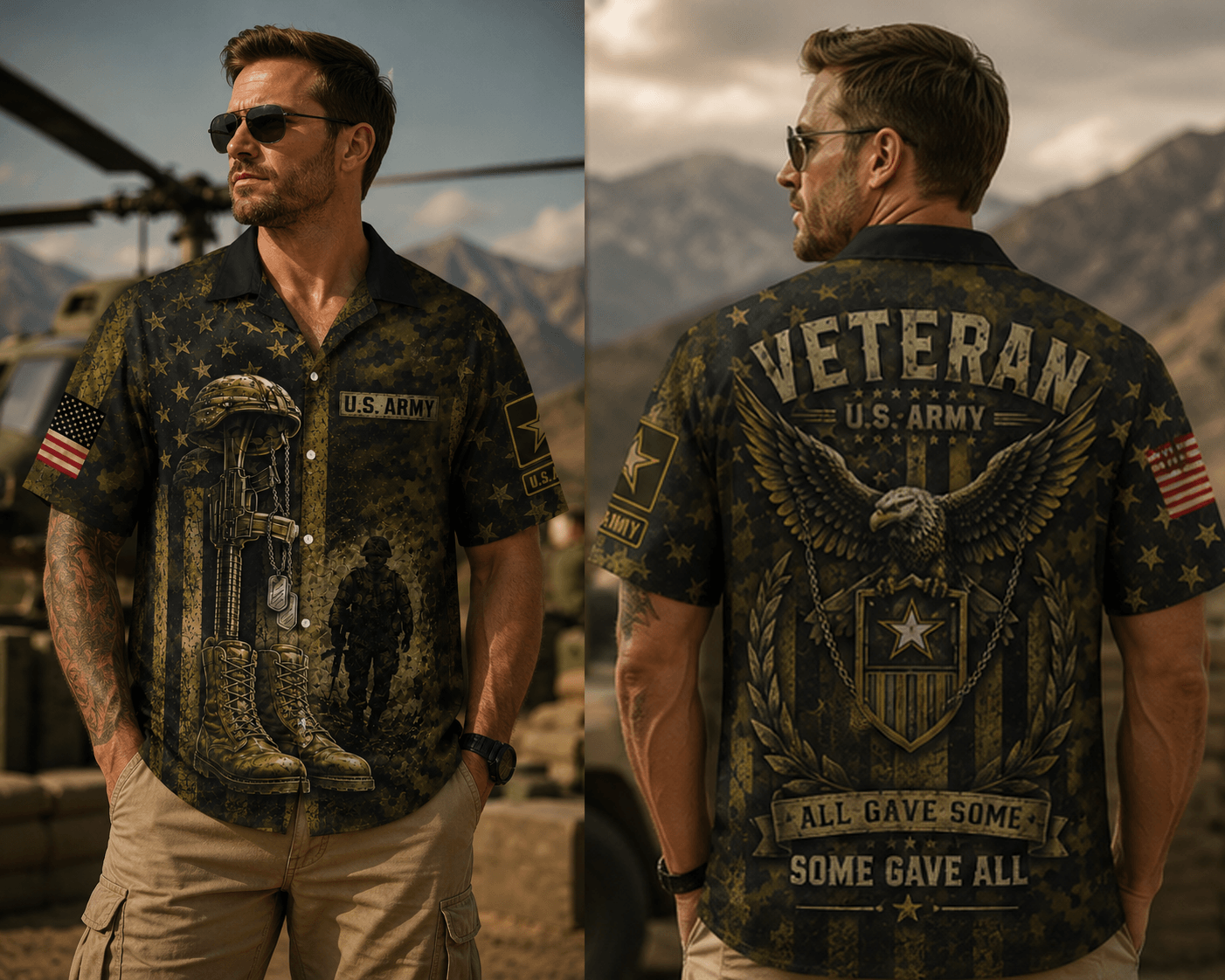 Veteran All Gave Some Some Gave All Eagle Hawaiian Shirt