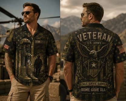 Veteran All Gave Some Some Gave All Eagle Hawaiian Shirt