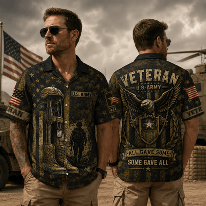 Veteran All Gave Some Some Gave All Eagle Hawaiian Shirt