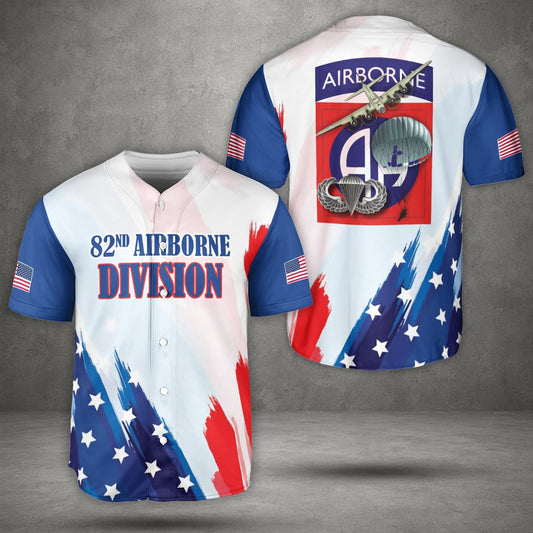 US Army 82nd Airborne National Airborne Day Baseball Jersey