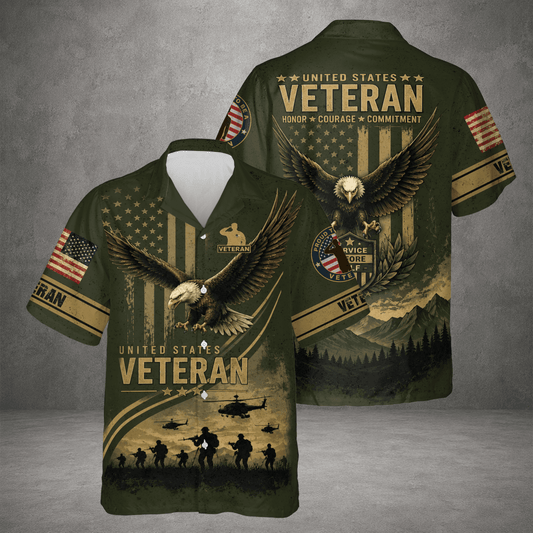 Veteran Lest We Forget Independence Day Hawaiian Shirt