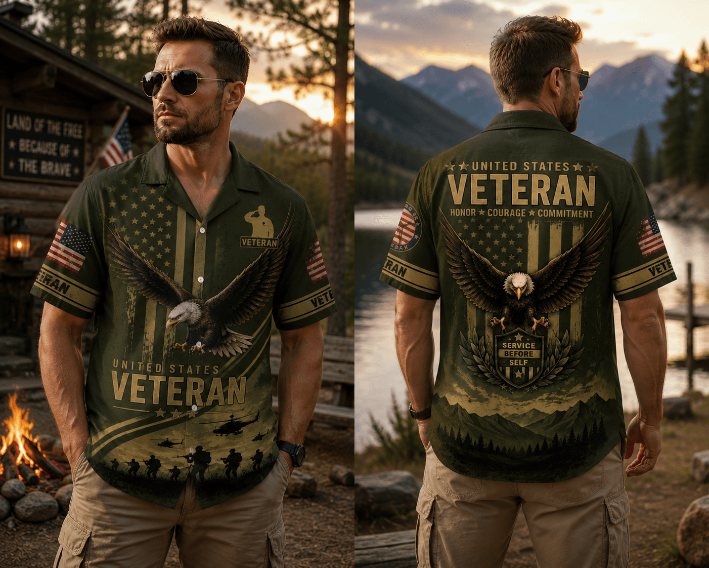 Veteran Lest We Forget Independence Day Hawaiian Shirt