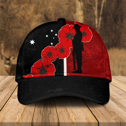 Custom Name ADF Anzac Day Cap, Personalized Lest We Forget Remembrance Veteran Hat