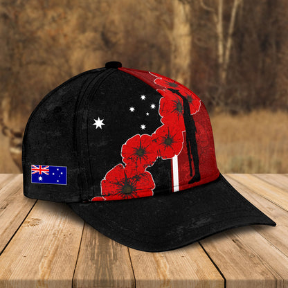 Custom Name ADF Anzac Day Cap, Personalized Lest We Forget Remembrance Veteran Hat