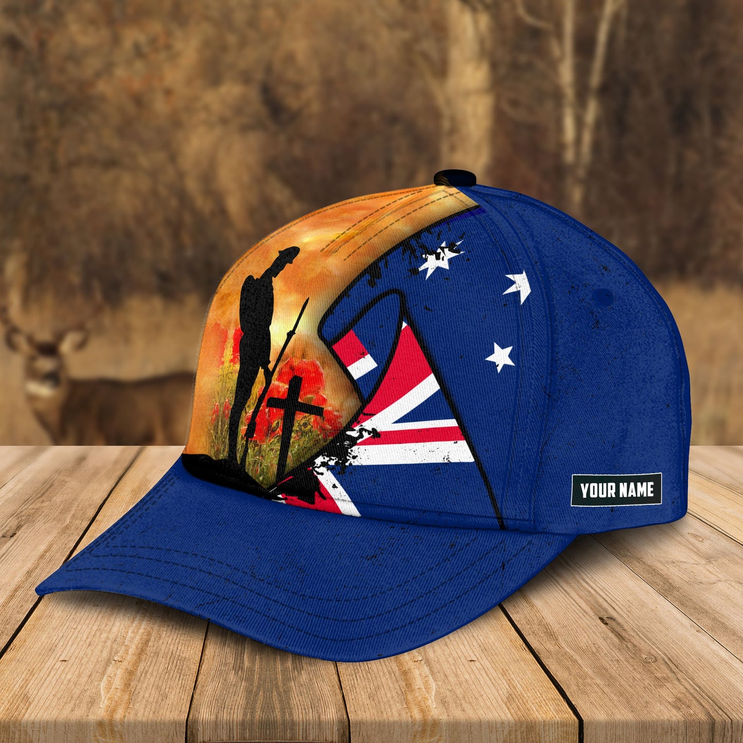 Custom ADF Anzac Day Memorial Cap, Australian Defence Force Lest We Forget Hat