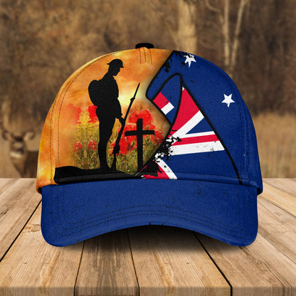 Custom ADF Anzac Day Memorial Cap, Australian Defence Force Lest We Forget Hat