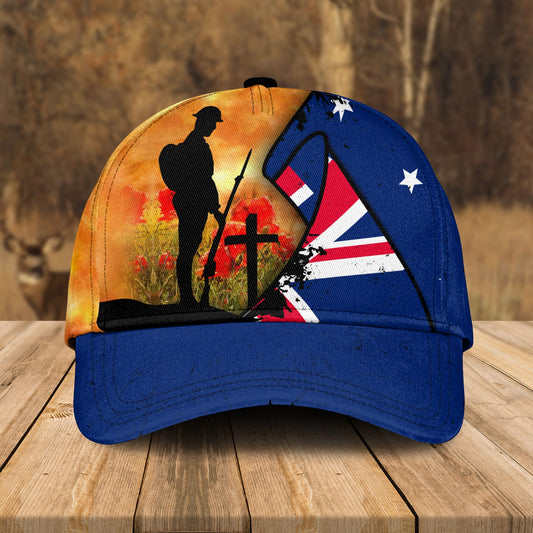 Custom ADF Anzac Day Memorial Cap, Australian Defence Force Lest We Forget Hat