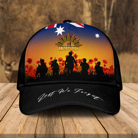Custom Name Australian Defence Force Lest We Forget Remembrance Cap