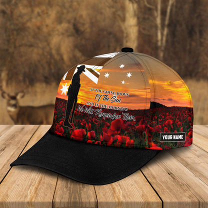 Custom Military Memorial Cap, Australian Defence Force Anzac Day Lest We Forget Hat