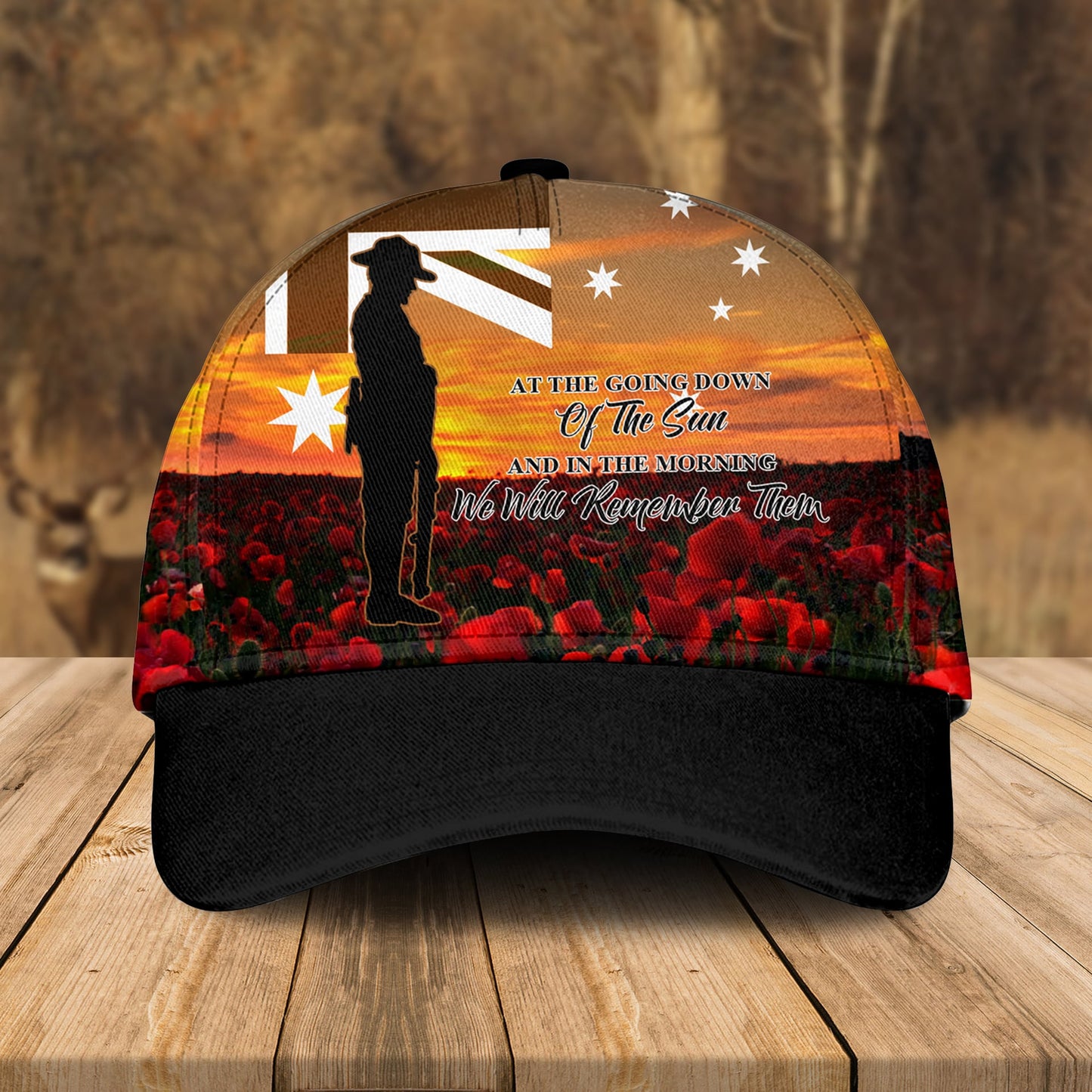 Custom Military Memorial Cap, Australian Defence Force Anzac Day Lest We Forget Hat