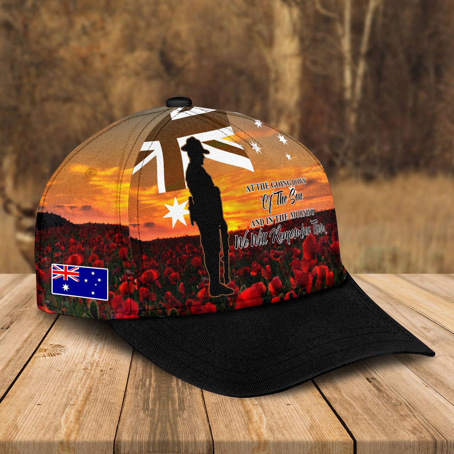 Custom Military Memorial Cap, Australian Defence Force Anzac Day Lest We Forget Hat