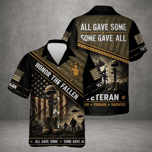 All Gave Some Some Gave All Hawaiian Shirt, Patriotic American Flag Veteran Shirt