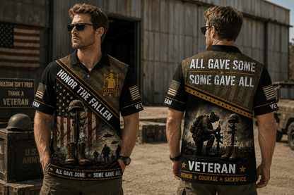 All Gave Some Some Gave All Hawaiian Shirt, Patriotic American Flag Veteran Shirt