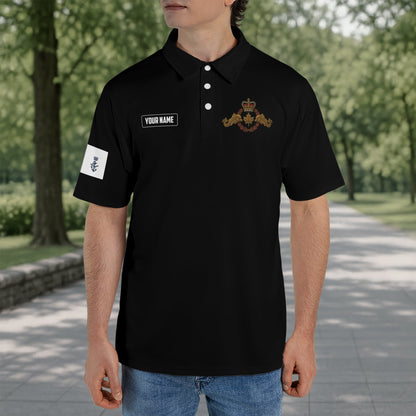 Custom Name Royal Canadian Submariner Veteran Polo Shirt