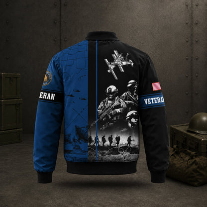 US Veteran Military Bomber Jacket, American Eagle Waterproof Jacket