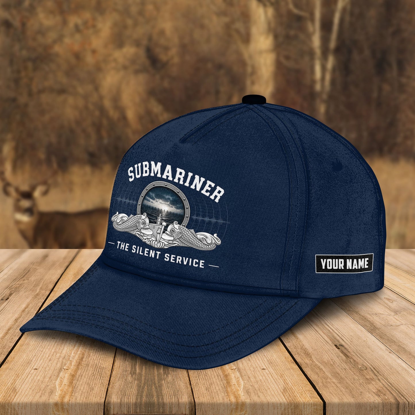 Custom Name U.S. Navy Submariner The Silent Service - Military Veteran Cap