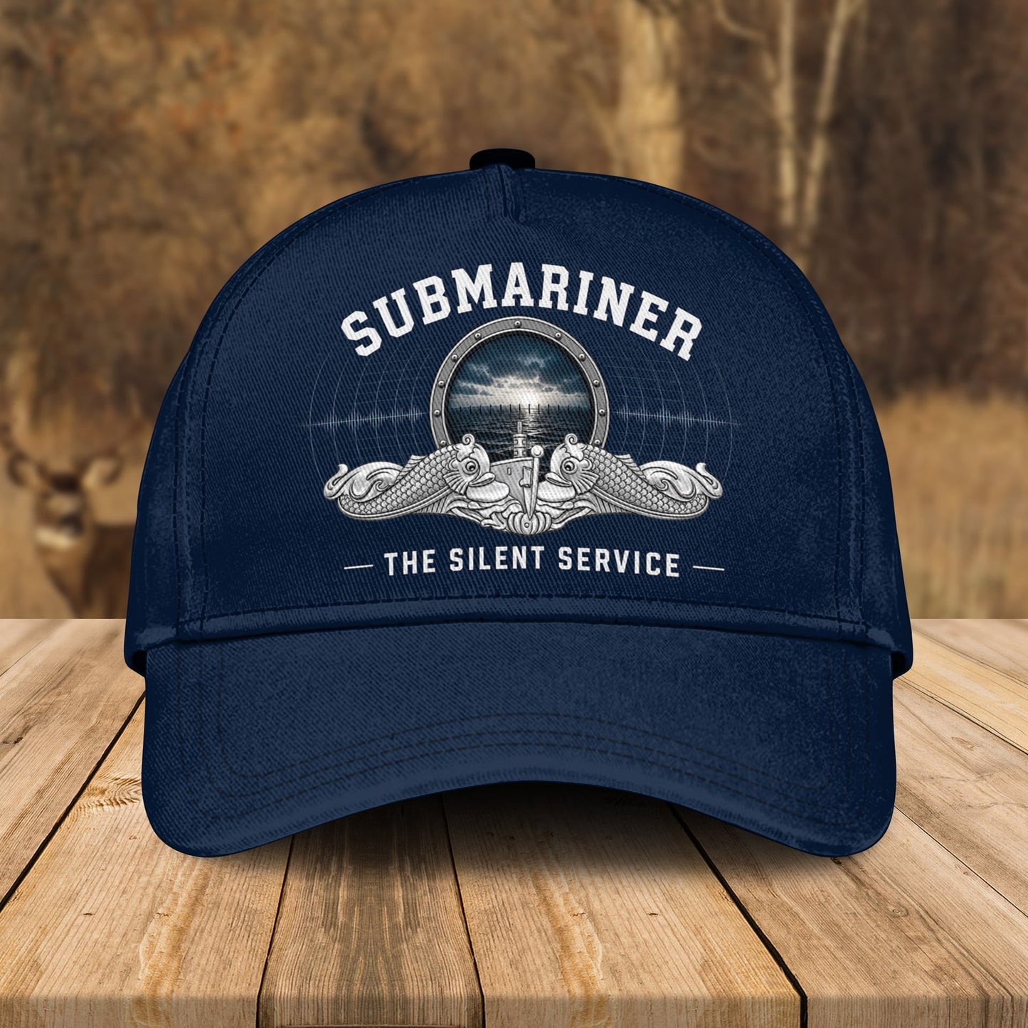 Custom Name U.S. Navy Submariner The Silent Service - Military Veteran Cap