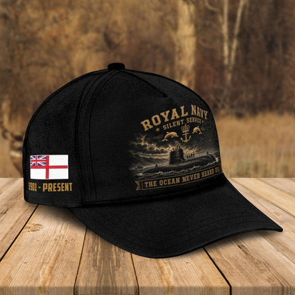 Custom Name Royal Navy Submarine - The Ocean Never Heard Us Edition Cap
