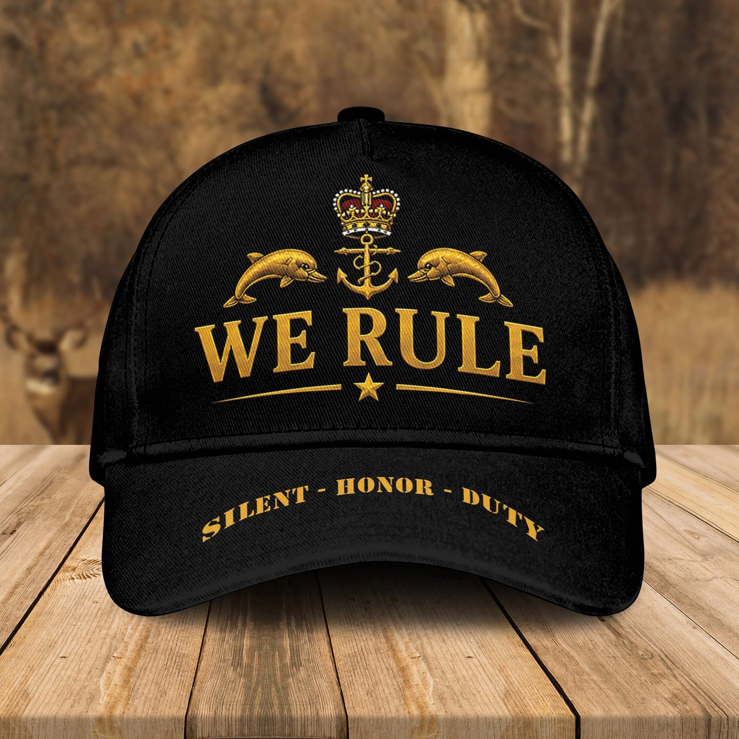Custom Name Royal Navy Submarine - Silent Service Military Veteran Hat