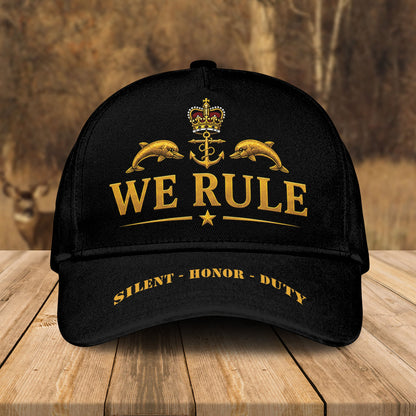 Custom Name Royal Navy Submarine - Silent Service Military Veteran Hat