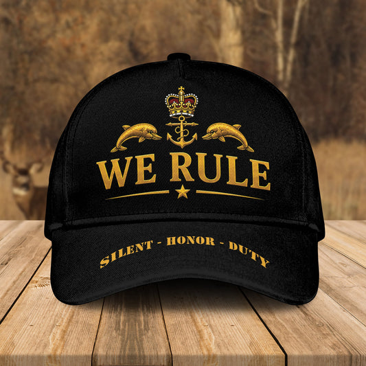 Custom Name Royal Navy Submarine - Silent Service Military Veteran Hat