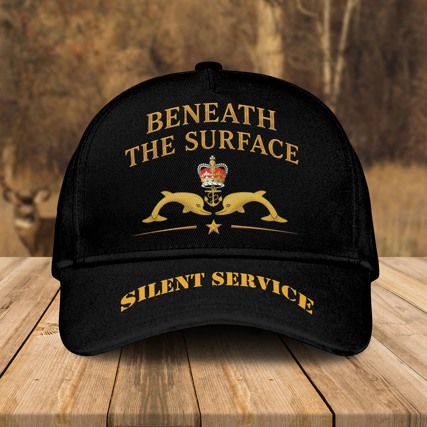 Custom Name Royal Navy Submarine - Silent Service Military Veteran Cap