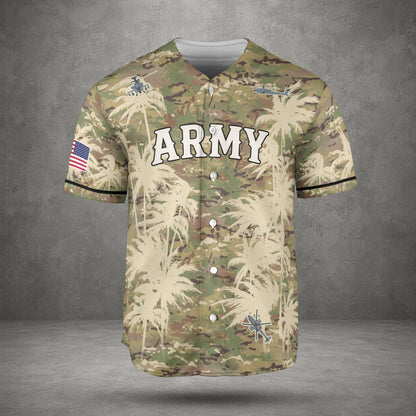 Custom Number US Army Boeing AH-64 Apache Baseball Jersey