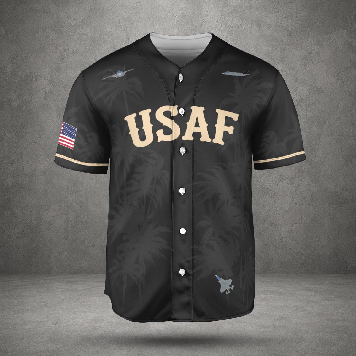 Custom Number USAF Lockheed Martin F-35 Lightning II Baseball Jersey