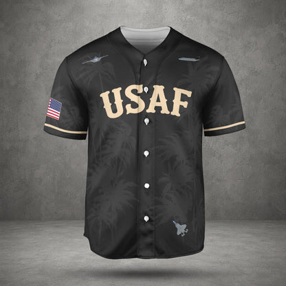 Custom Number USAF Lockheed Martin F-35 Lightning II Baseball Jersey