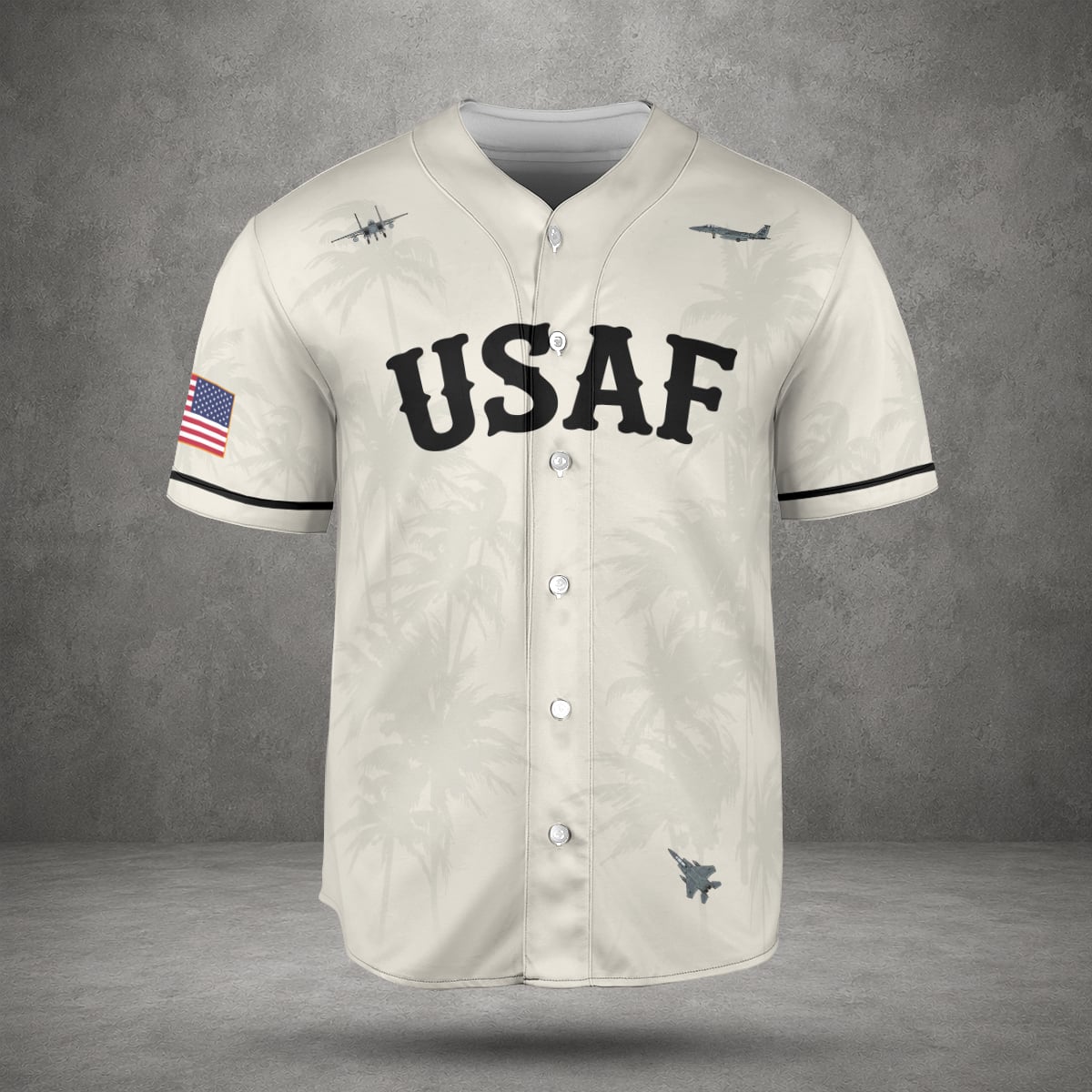 Cusrtom USAF McDonnell Douglas F-15 Eagle Baseball Jersey