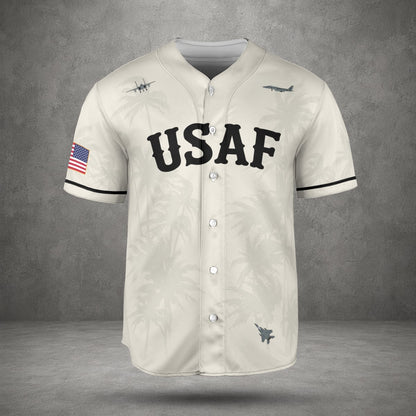 Cusrtom USAF McDonnell Douglas F-15 Eagle Baseball Jersey