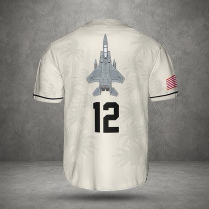 Cusrtom USAF McDonnell Douglas F-15 Eagle Baseball Jersey