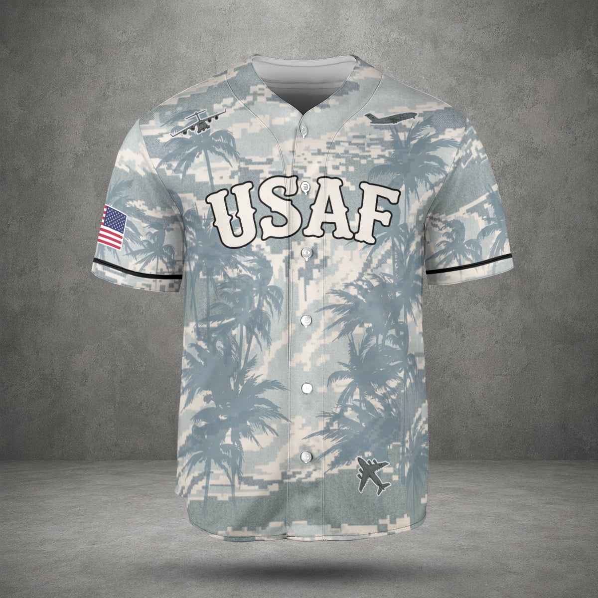 Custom Number USAF Boeing C-17 Globemaster III Baseball Jersey
