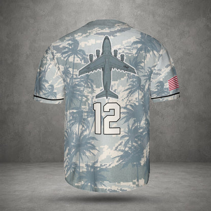 Custom Number USAF Boeing C-17 Globemaster III Baseball Jersey