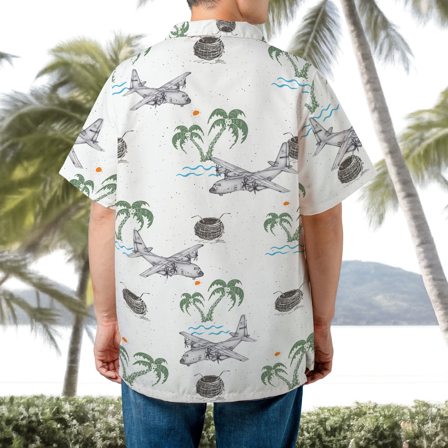 US Air Force Lockheed AC-130 Hawaiian Shirt