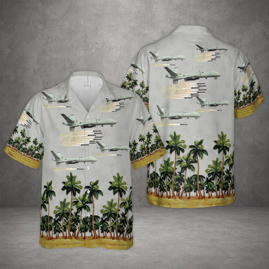 US Air Force General Atomics MQ-9 Reaper Hawaiian Shirt