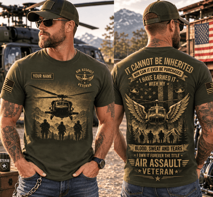 Personalized US Veteran 3D T-Shirt, Custom Name Military Pride All Over Print Tee