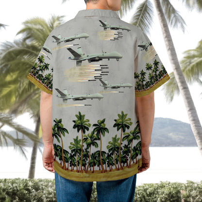 US Air Force General Atomics MQ-9 Reaper Hawaiian Shirt