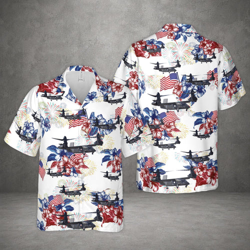US Army Bell V-280 Valor US Flag Hawaiian Shirt