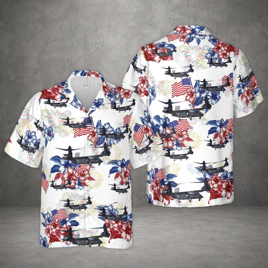US Army Bell V-280 Valor US Flag Hawaiian Shirt