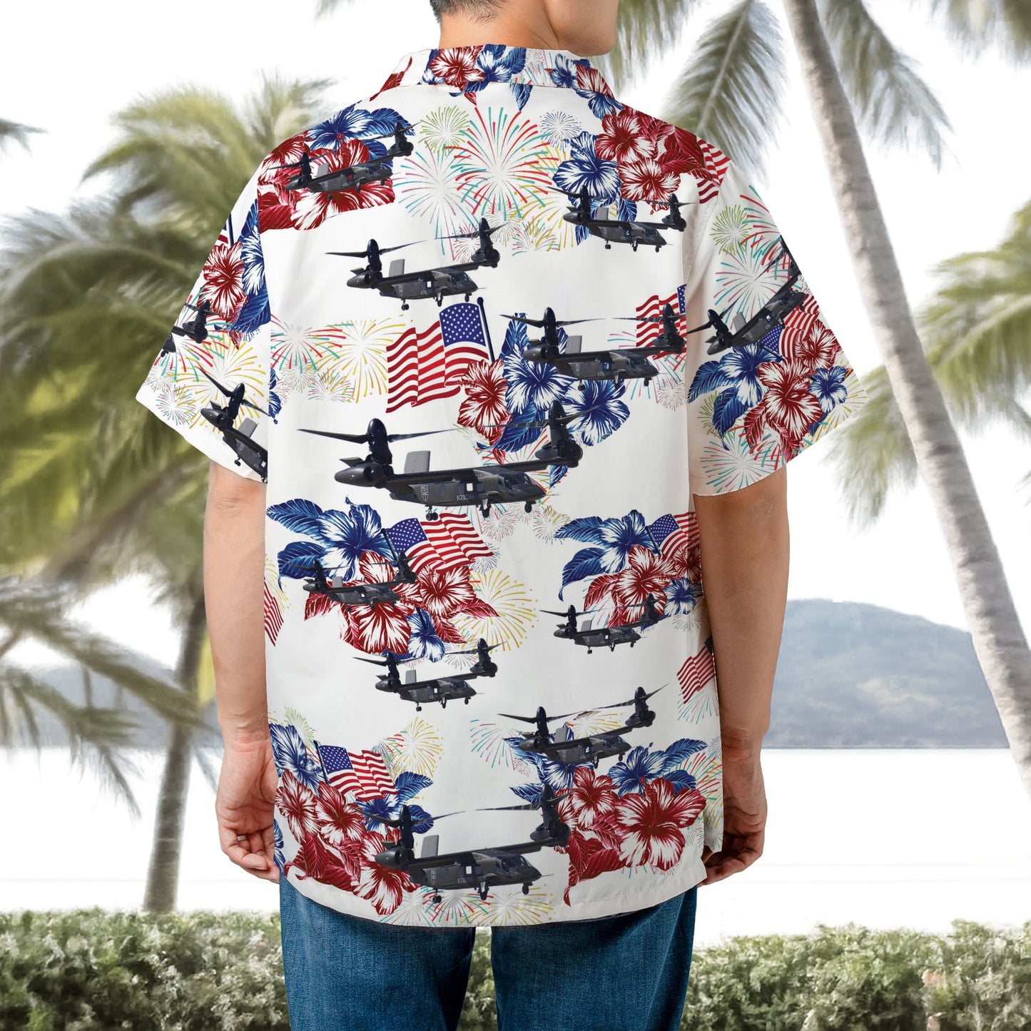 US Army Bell V-280 Valor US Flag Hawaiian Shirt