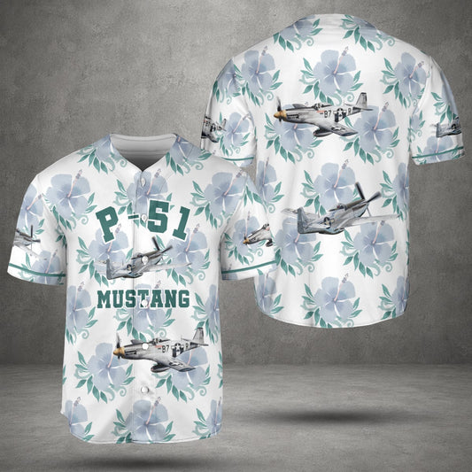 US Air Force P-51 Mustang Baseball Jersey