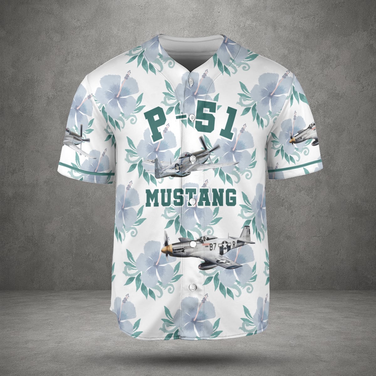 US Air Force P-51 Mustang Baseball Jersey