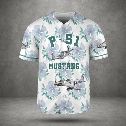 US Air Force P-51 Mustang Baseball Jersey