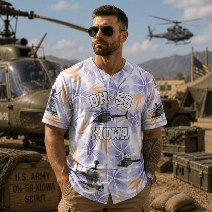 US Army OH-58 Kiowa Baseball Jersey