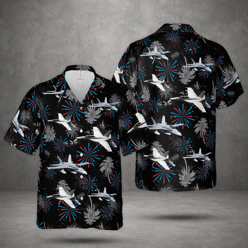 US Navy McDonnell Douglas FA-18 Hornet Hawaiian Shirt
