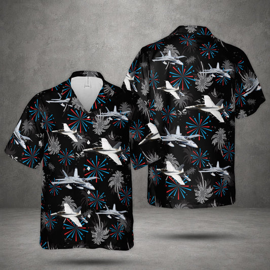 US Navy McDonnell Douglas FA-18 Hornet Hawaiian Shirt