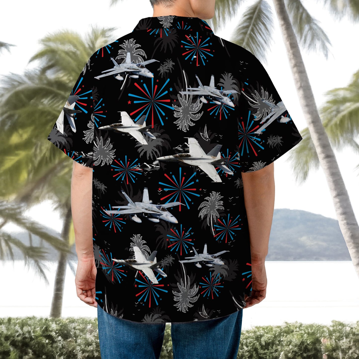 US Navy McDonnell Douglas FA-18 Hornet Hawaiian Shirt